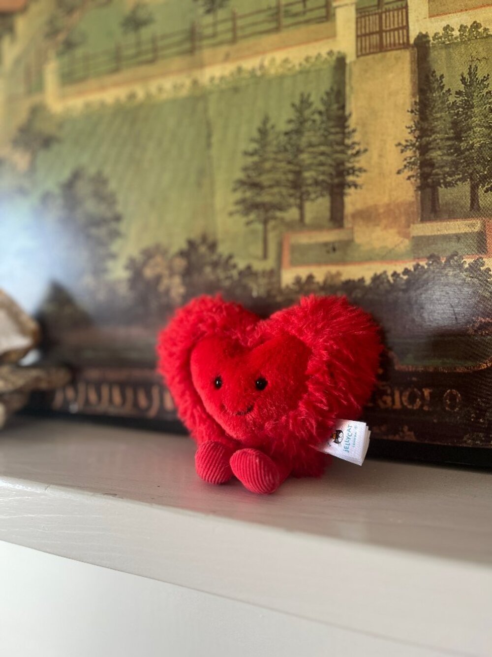 Jellycat Retired Beatie Little Bright Red Heart Plush